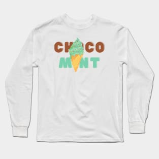 I love ice cream a waffle lot | Choco Mint Ice Cream Flavor | Ice Cream Lovers | Sundae Lovers | Sweet Summer Treat | Sweet Tooth Long Sleeve T-Shirt